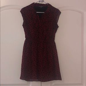Red and Black Flower Dress